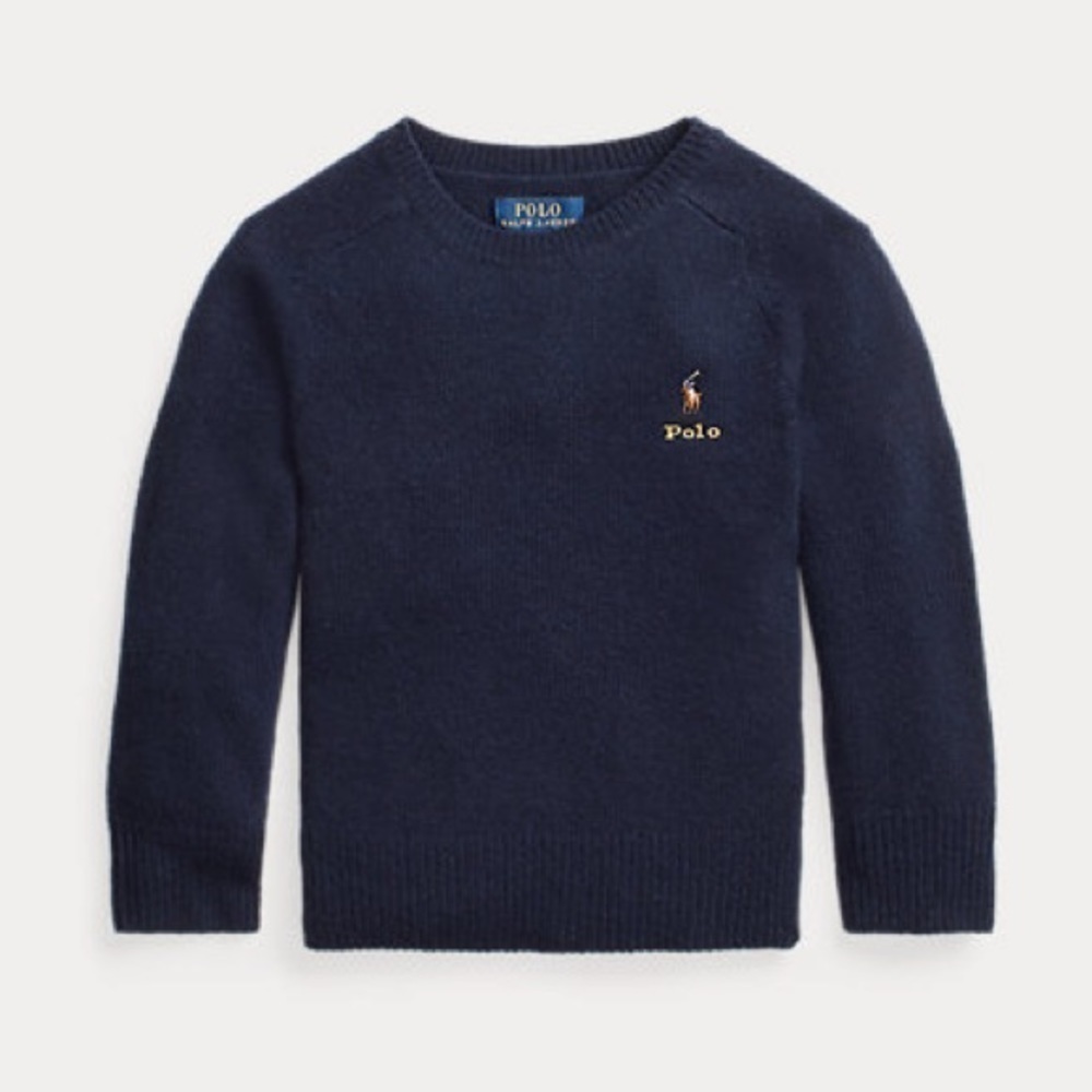 Polo Ralph Lauren merino wool cashmere navy sweater NWT 4T